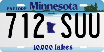 MN license plate 712SUU