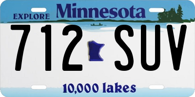 MN license plate 712SUV