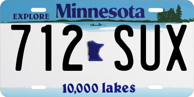 MN license plate 712SUX