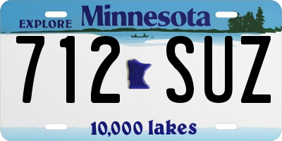 MN license plate 712SUZ