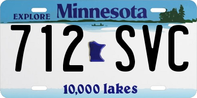 MN license plate 712SVC