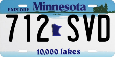 MN license plate 712SVD