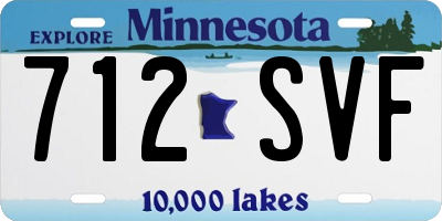 MN license plate 712SVF