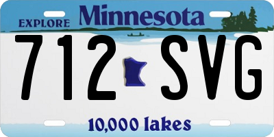 MN license plate 712SVG
