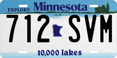 MN license plate 712SVM