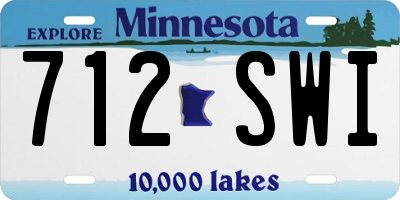 MN license plate 712SWI