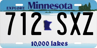 MN license plate 712SXZ