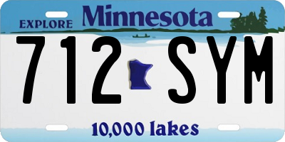 MN license plate 712SYM