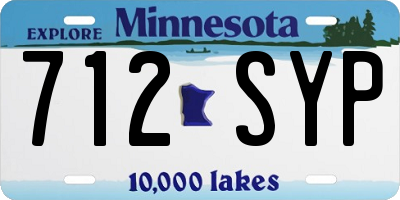 MN license plate 712SYP
