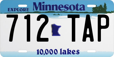 MN license plate 712TAP
