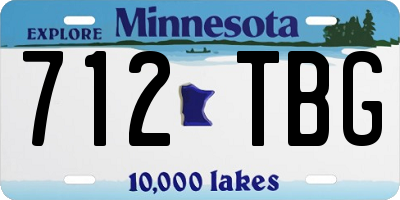 MN license plate 712TBG