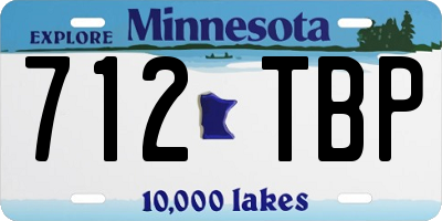 MN license plate 712TBP