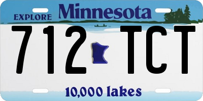 MN license plate 712TCT