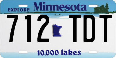 MN license plate 712TDT