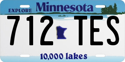 MN license plate 712TES