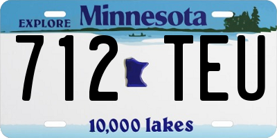 MN license plate 712TEU