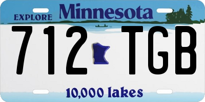 MN license plate 712TGB