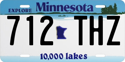 MN license plate 712THZ