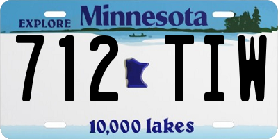 MN license plate 712TIW