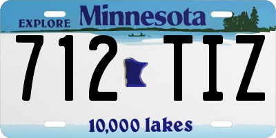 MN license plate 712TIZ