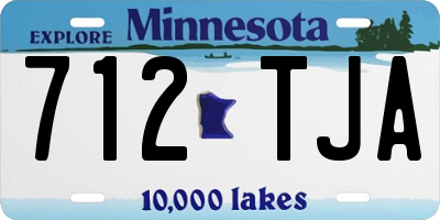 MN license plate 712TJA