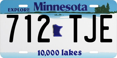 MN license plate 712TJE