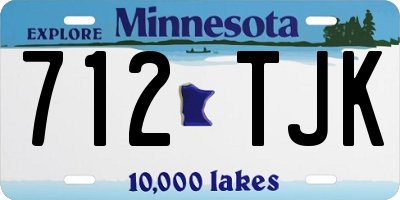 MN license plate 712TJK