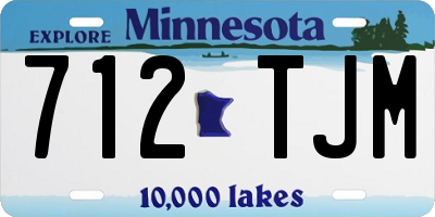 MN license plate 712TJM