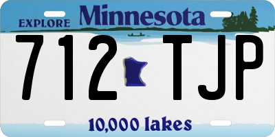 MN license plate 712TJP