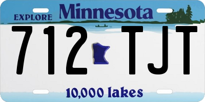 MN license plate 712TJT