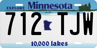 MN license plate 712TJW