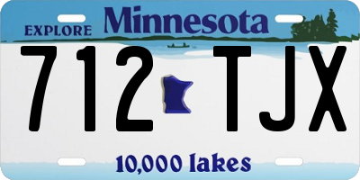MN license plate 712TJX