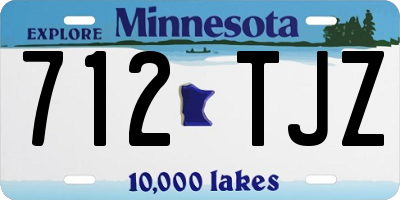 MN license plate 712TJZ