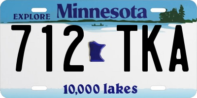MN license plate 712TKA