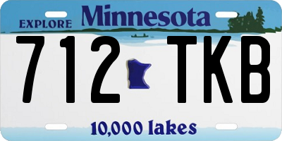 MN license plate 712TKB