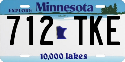MN license plate 712TKE