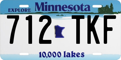 MN license plate 712TKF