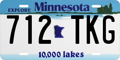 MN license plate 712TKG