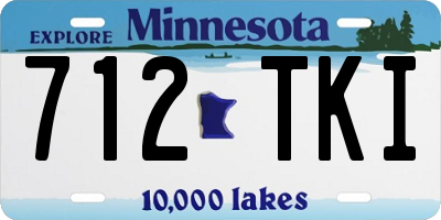 MN license plate 712TKI