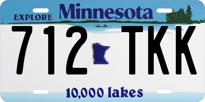MN license plate 712TKK