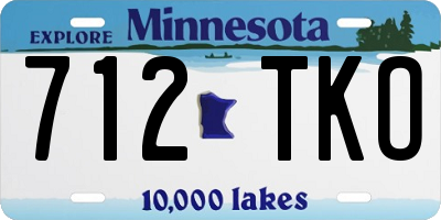 MN license plate 712TKO