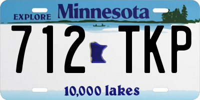 MN license plate 712TKP