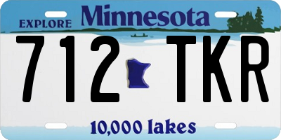 MN license plate 712TKR