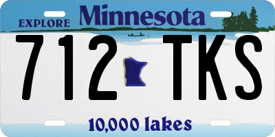 MN license plate 712TKS