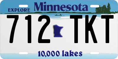 MN license plate 712TKT