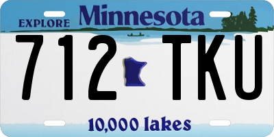 MN license plate 712TKU