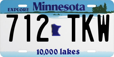 MN license plate 712TKW