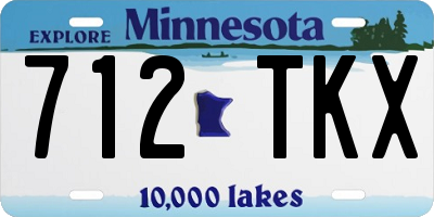 MN license plate 712TKX
