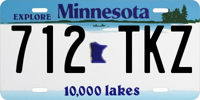 MN license plate 712TKZ