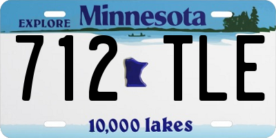 MN license plate 712TLE